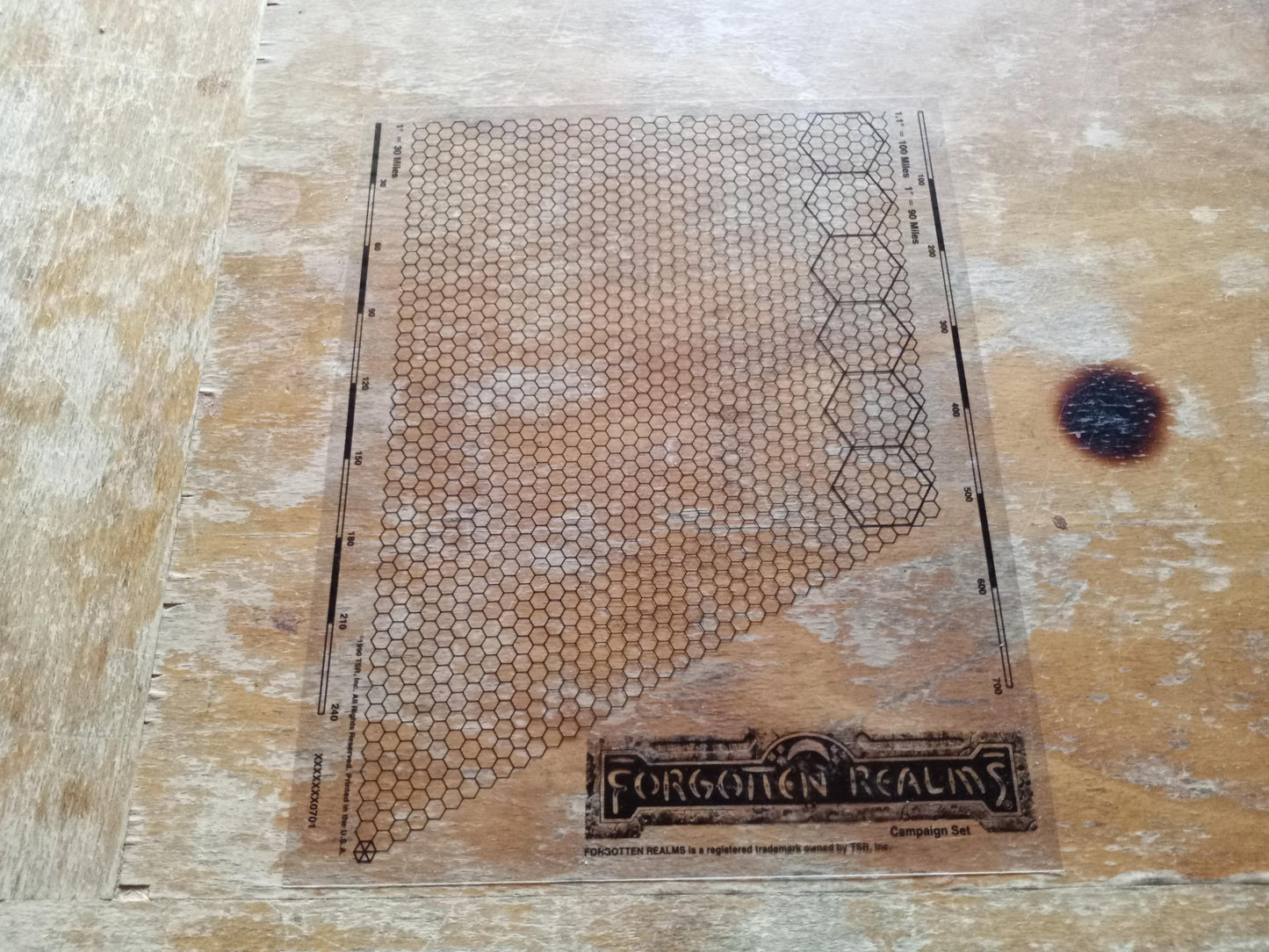 Forgotten Realms Hex overlays - Campaign Set Box TSR 1987