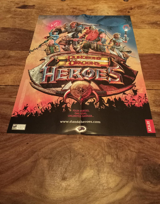 Dungeons And Deagons Heroes Atari Video game Poster