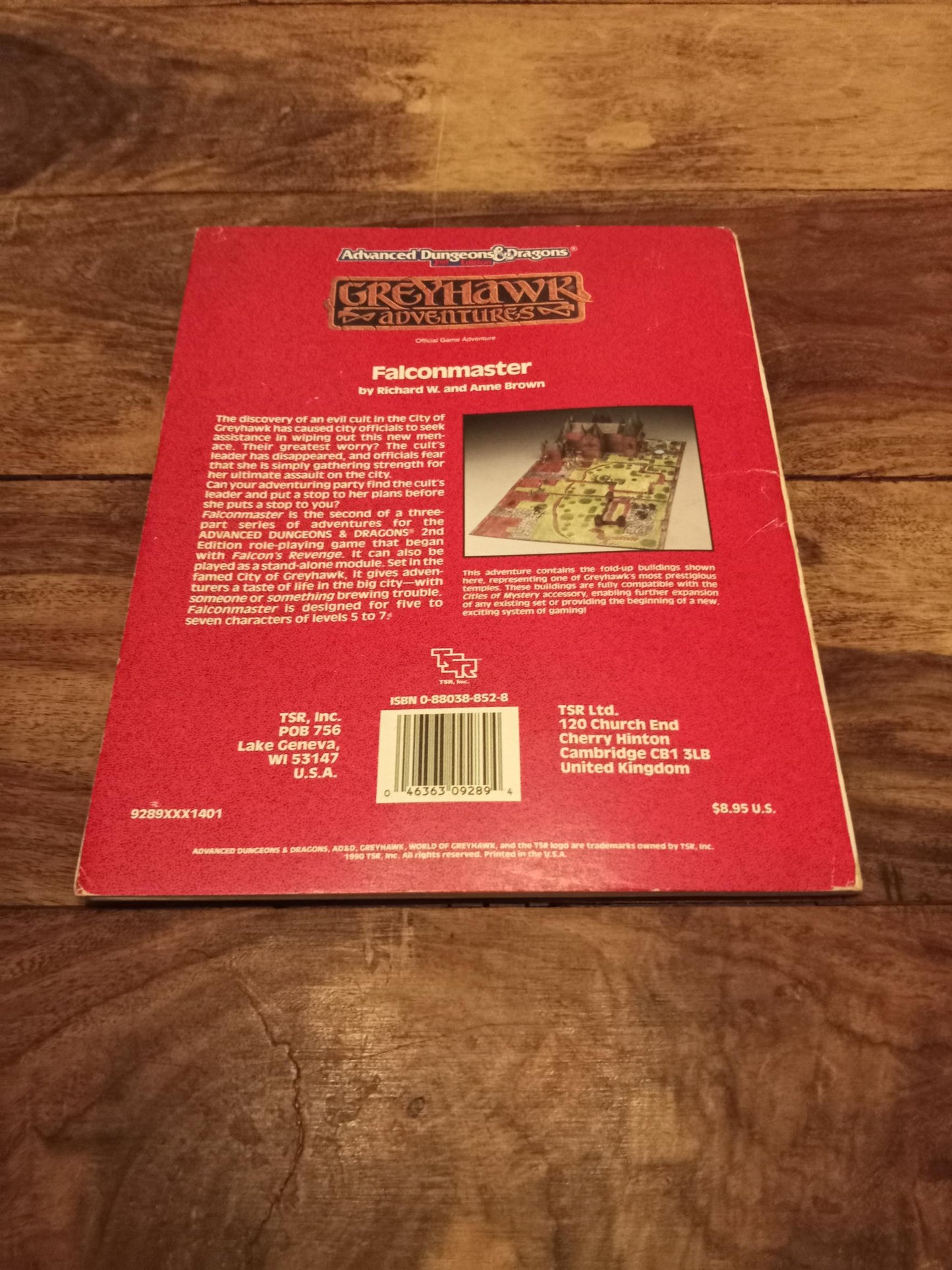 Greyhawk Falconmaster AD&D 2nd Ed TSR 9289 Greyhawk Adventures 1990