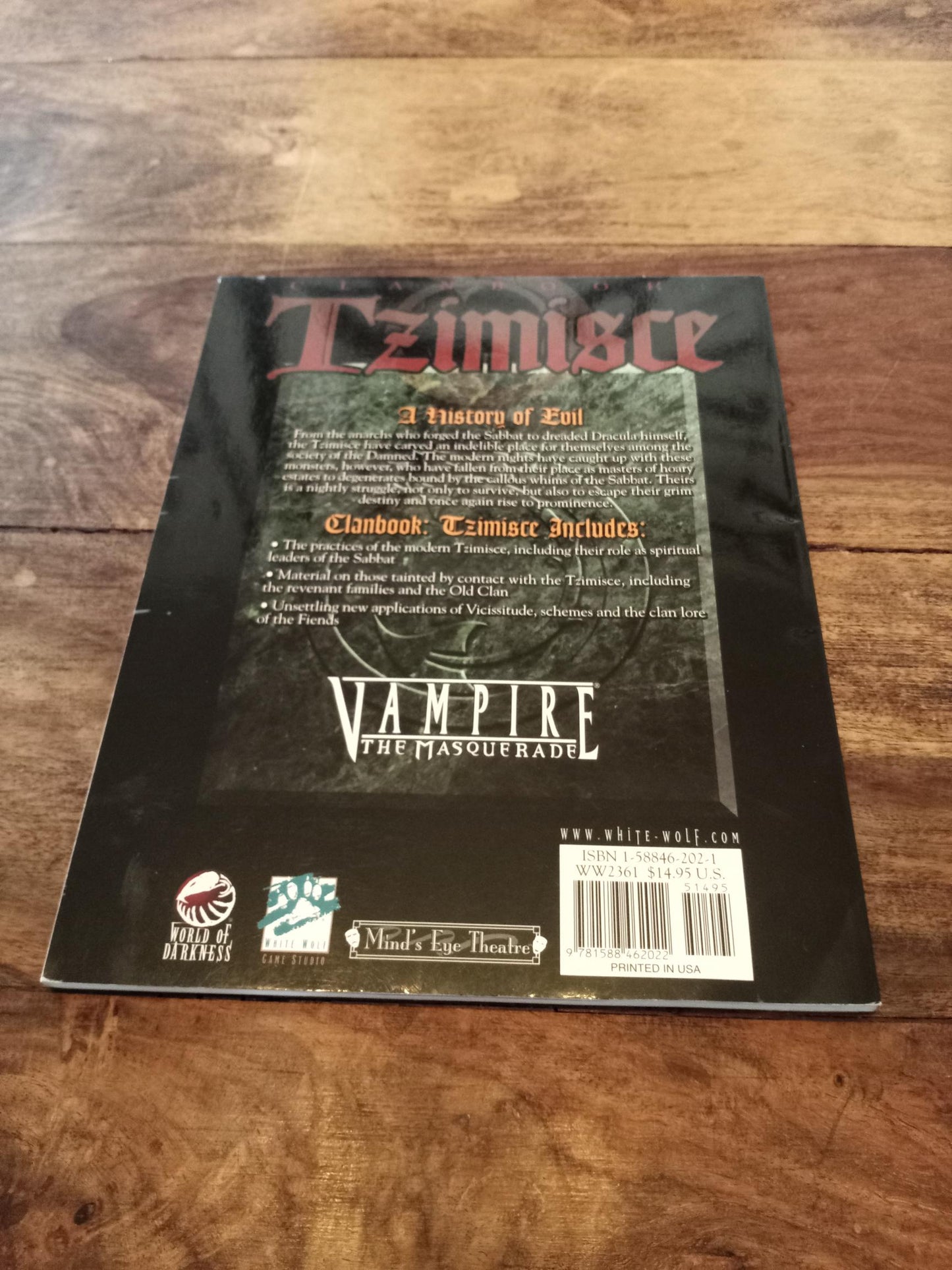 Vampire the masquerade Clanbook Tzimisce Revised Edition White Wolf 2002