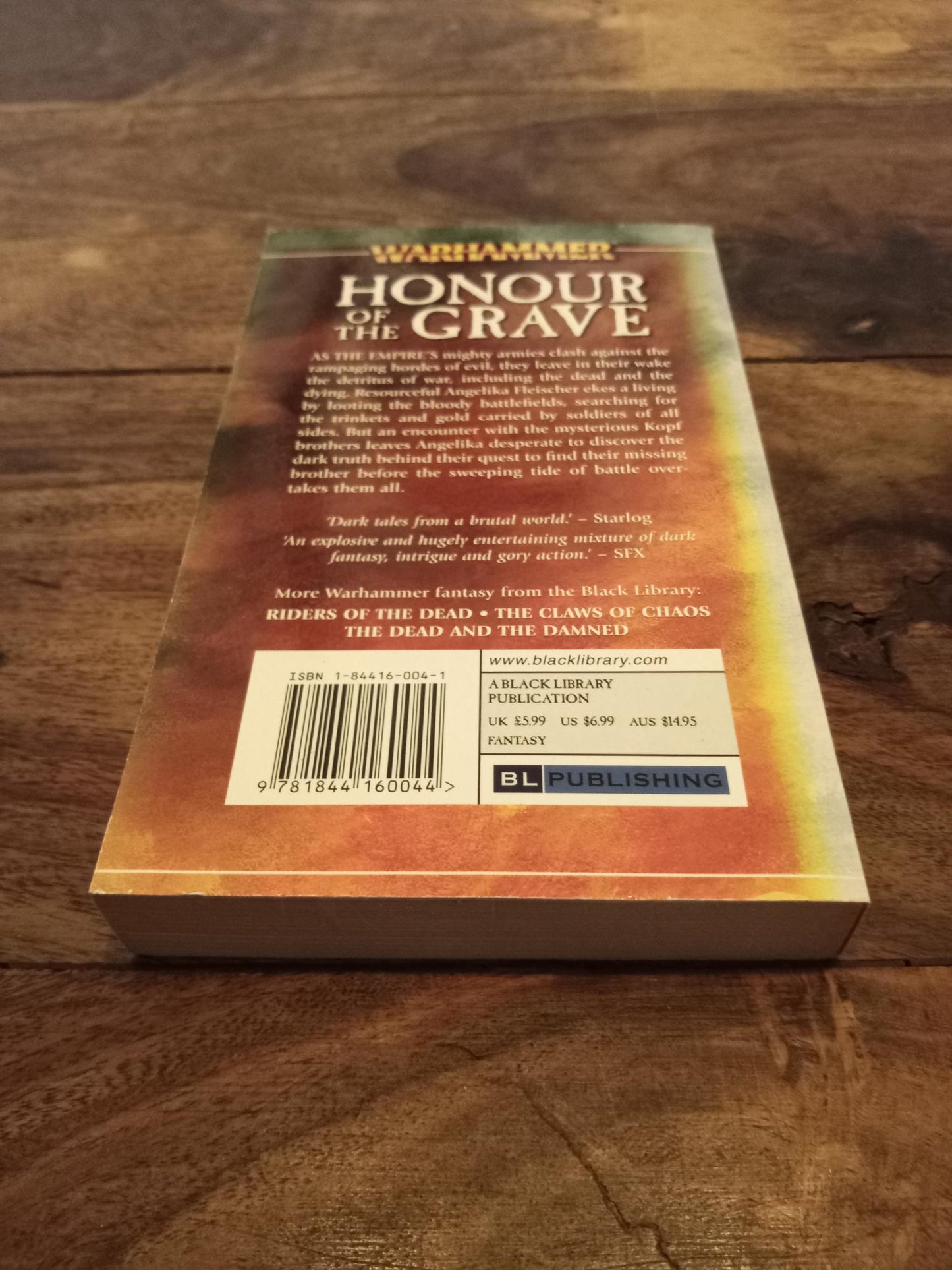 Warhammer Fantasy Honour of the Grave - Angelika Fleischer #1 Black Library 2003