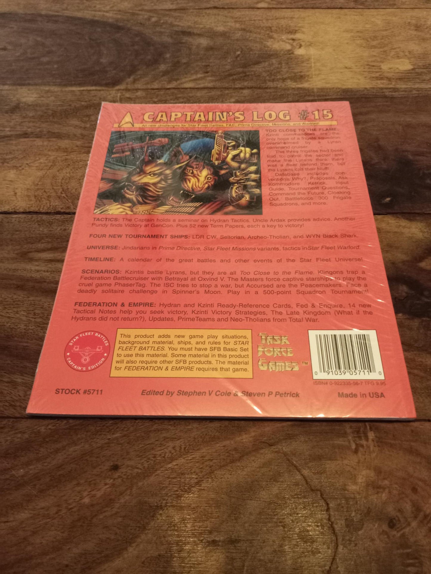 Star Fleet Battles Captain's Log #15 Too Close To The Flame NEW Task Force Games 1994