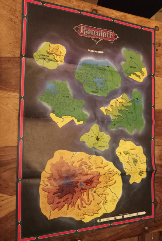 Ravenloft Realm of Terror Poster Map TSR 1053 AD&D 1990