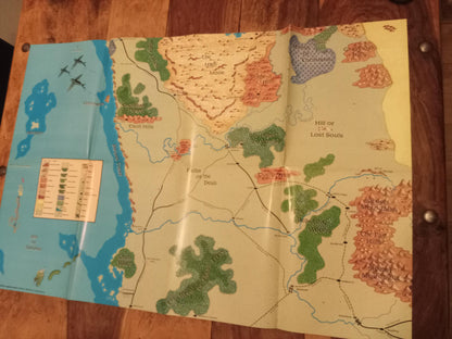 Forgotten Realms Campaign Setting Poster Map TSR 1085 AD&D 1993