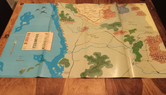 Forgotten Realms Campaign Setting Poster Map TSR 1085 AD&D 1993