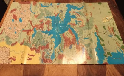 Forgotten Realms Campaign Setting Poster Map TSR 1085 AD&D 1993