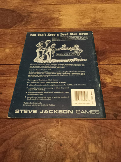 GURPS Horror/Autoduel Zombietown U.S.A. Steve Jackson Games 1988