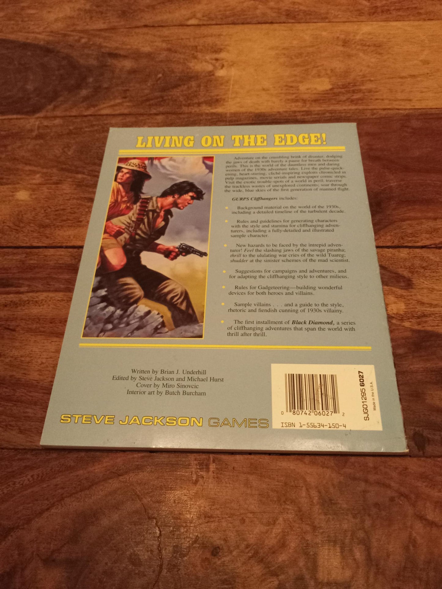 Gurps Cliffhangers 1st Ed Steve Jackson Games 1989