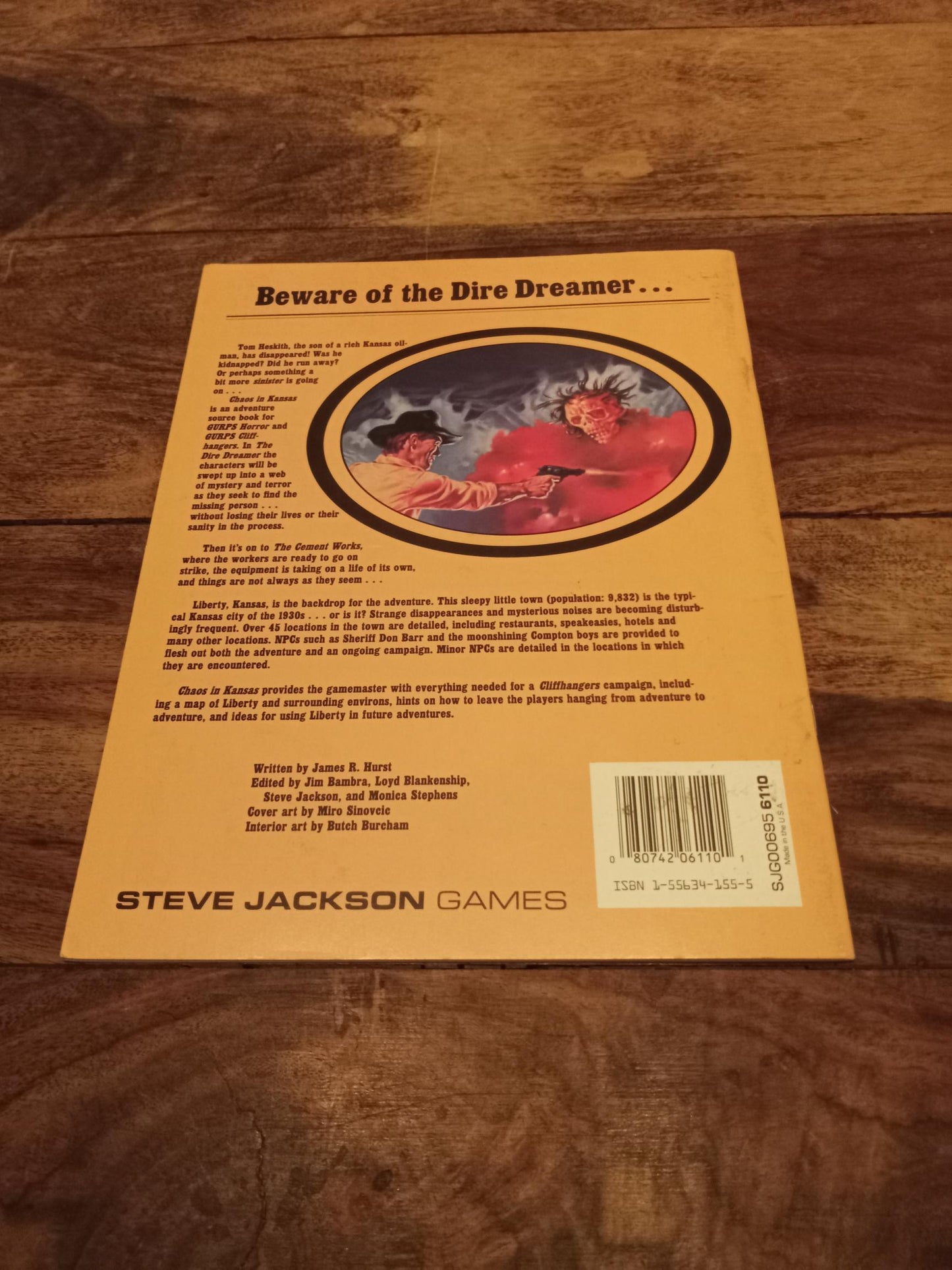 Gurps Horror/Cliffhangers Chaos In Kansas Steve Jackson Games 1989