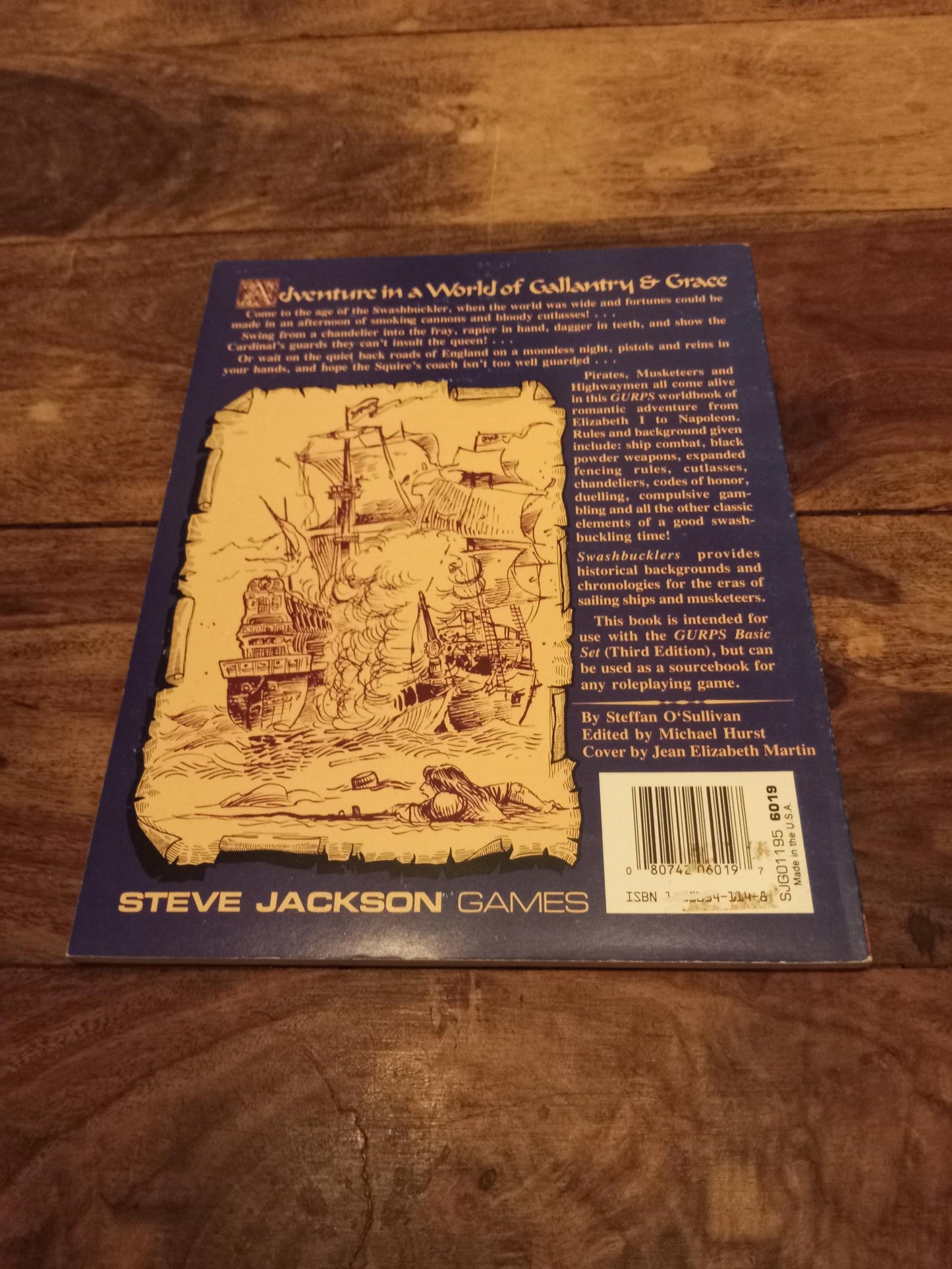 Gurps Swashbucklers 1st edition Steve Jackson Games 1988