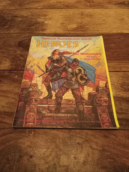 Heroes The Role Playing Magazine Volume 1, Number 4 With Map Avalon Hill