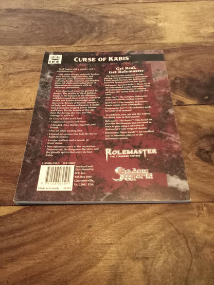 Rolemaster Curse of Kabis I.C.E. 6303 Rolemaster 1995