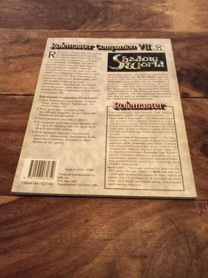 Rolemaster Companion VII I.C.E. 1902 Rolemaster 1993