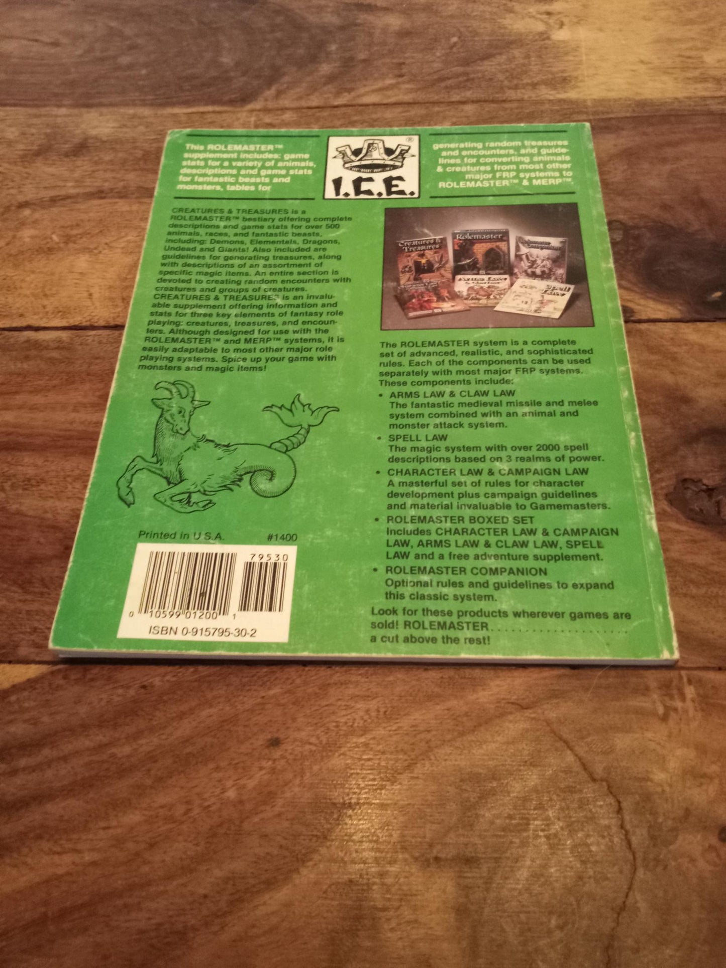 Rolemaster Creatures & Treasures I I.C.E. 1400 Rolemaster 1984