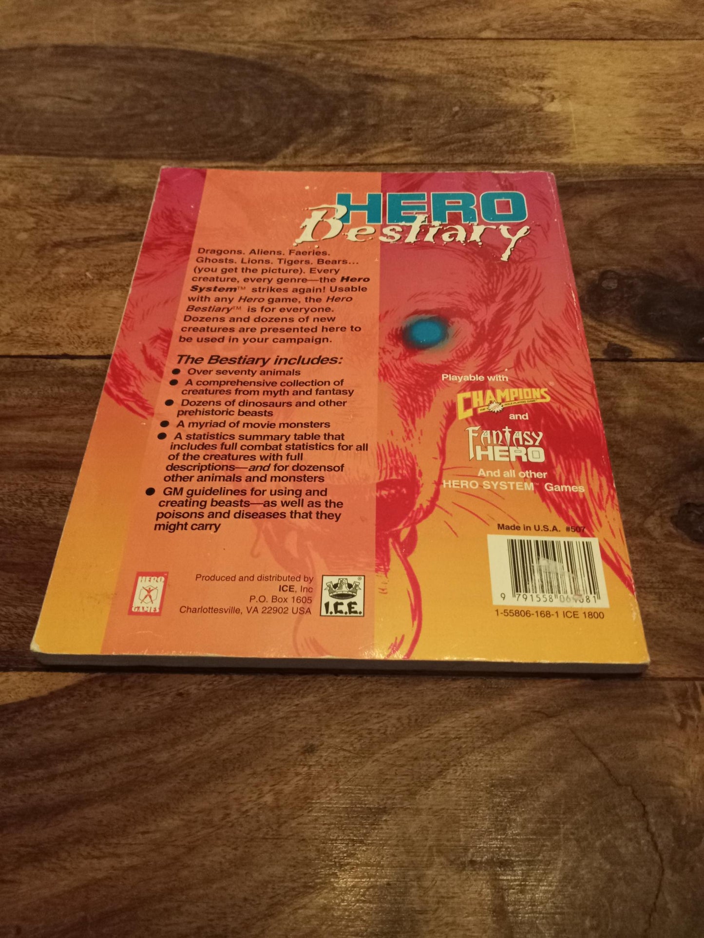 Hero System Bestiary 4th Ed Hero Games #507 I.C.E. 1992