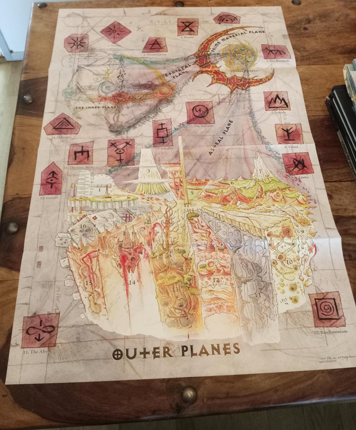 Planescape Outer Planes Map TSR AD&D