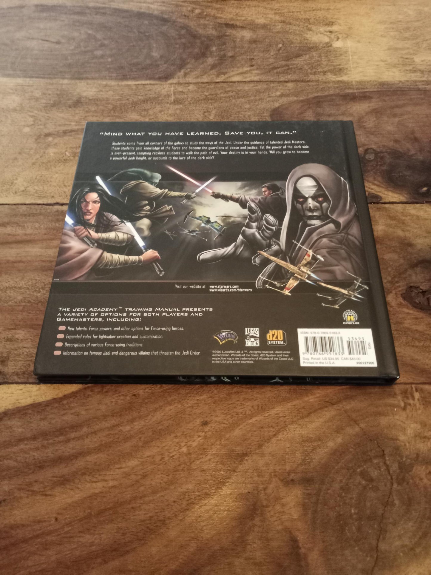 Star Wars Saga Jedi Academy Training Manual Wizards of the Coast 2009