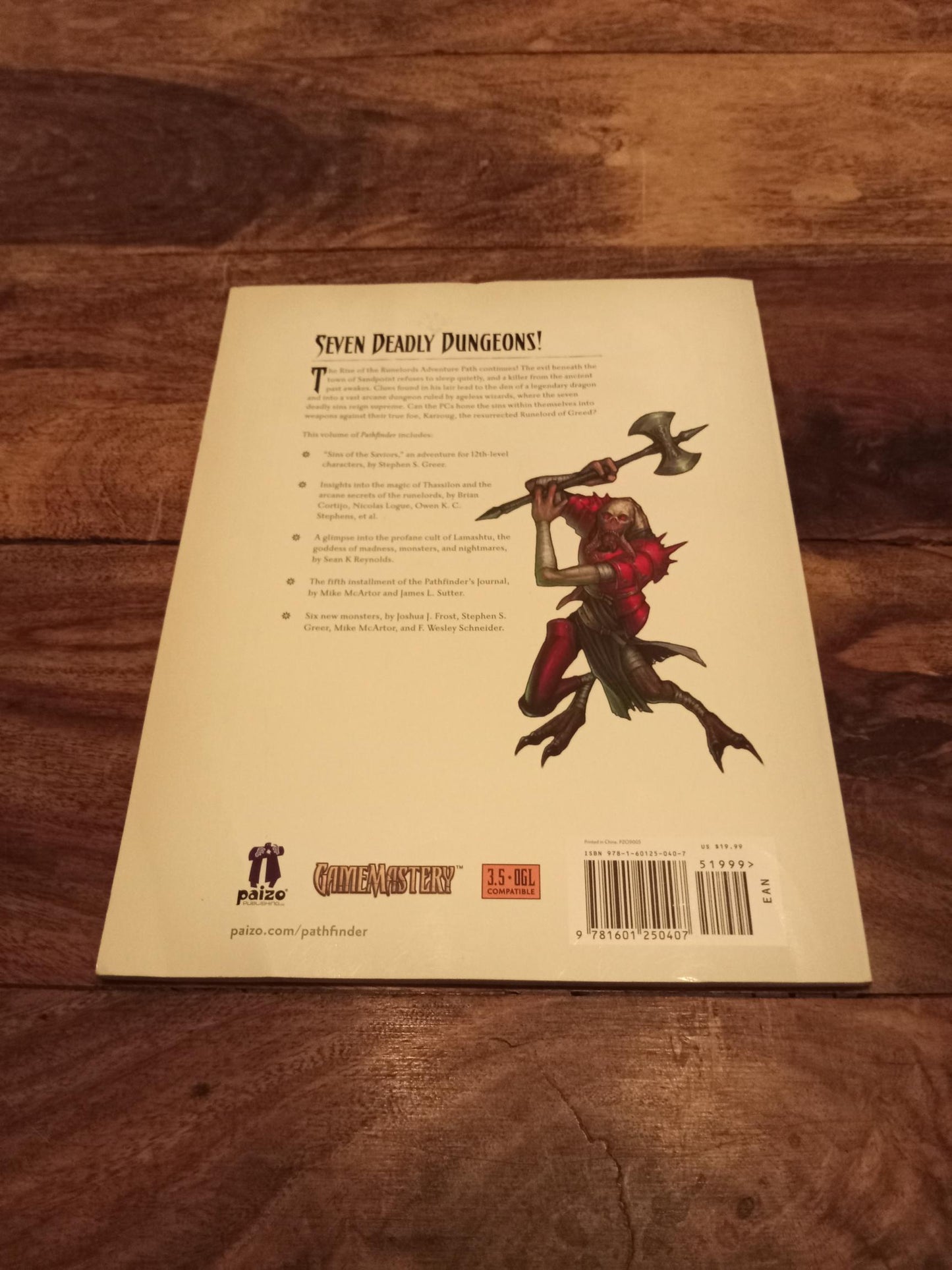 Pathfinder Sins of the Saviors Rise of the Runelords #5 Paizo Inc. 2008