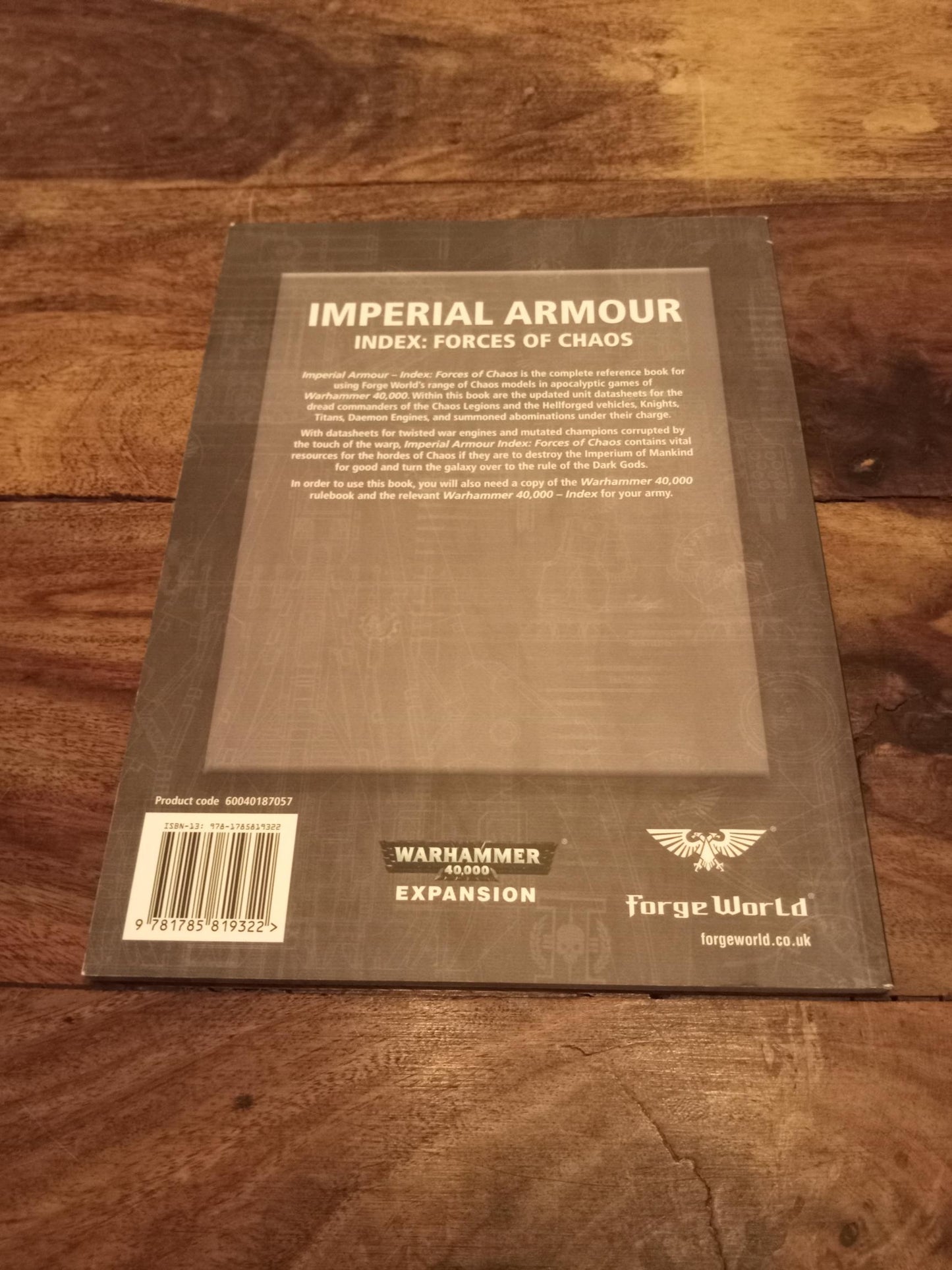 Warhammer 40k Imperial Armour Index: Forces of Chaos Games Workshop