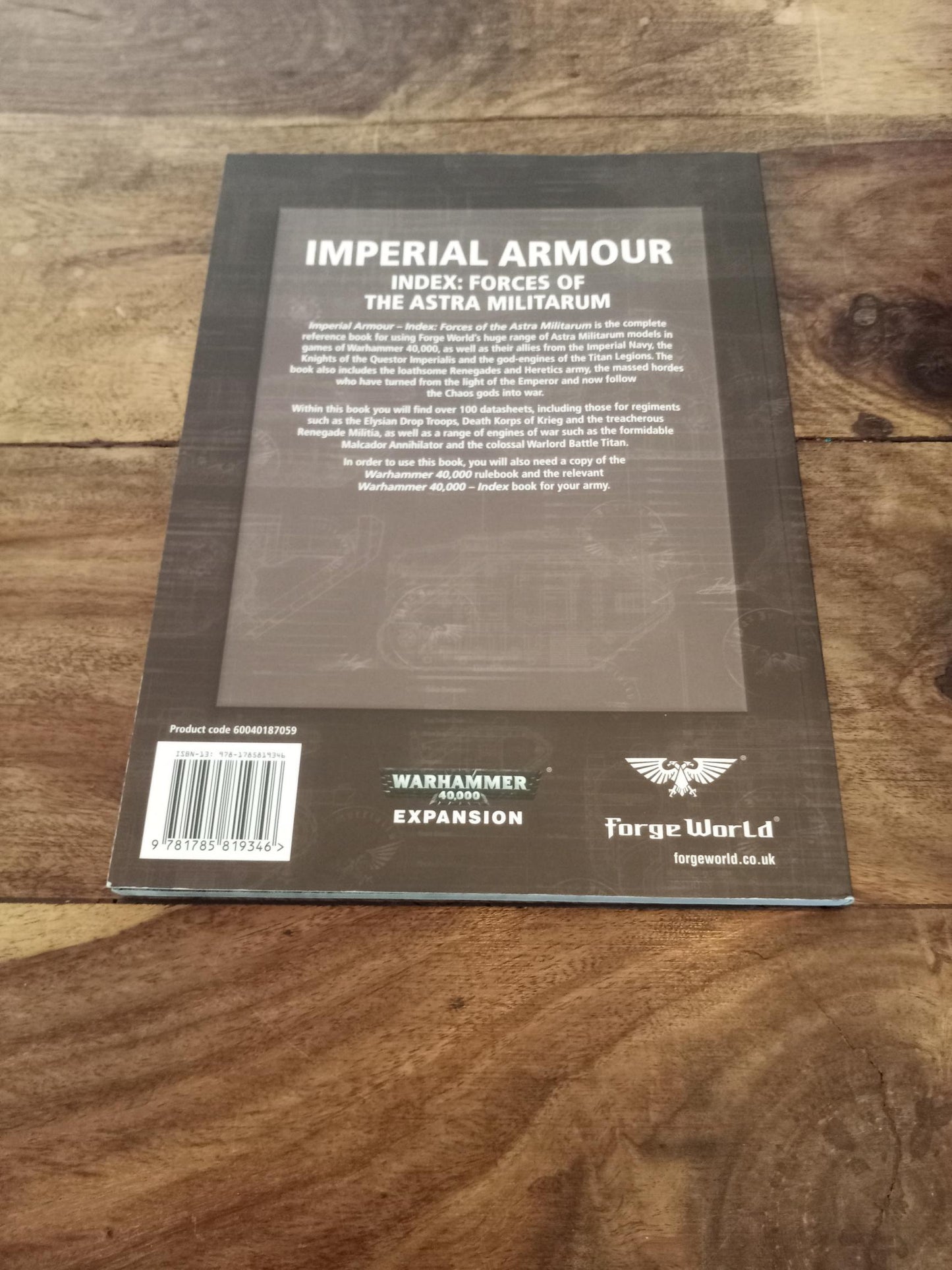 Warhammer 40k Imperial Armour Index Forces of the Astra Militarum Games Workshop 2017