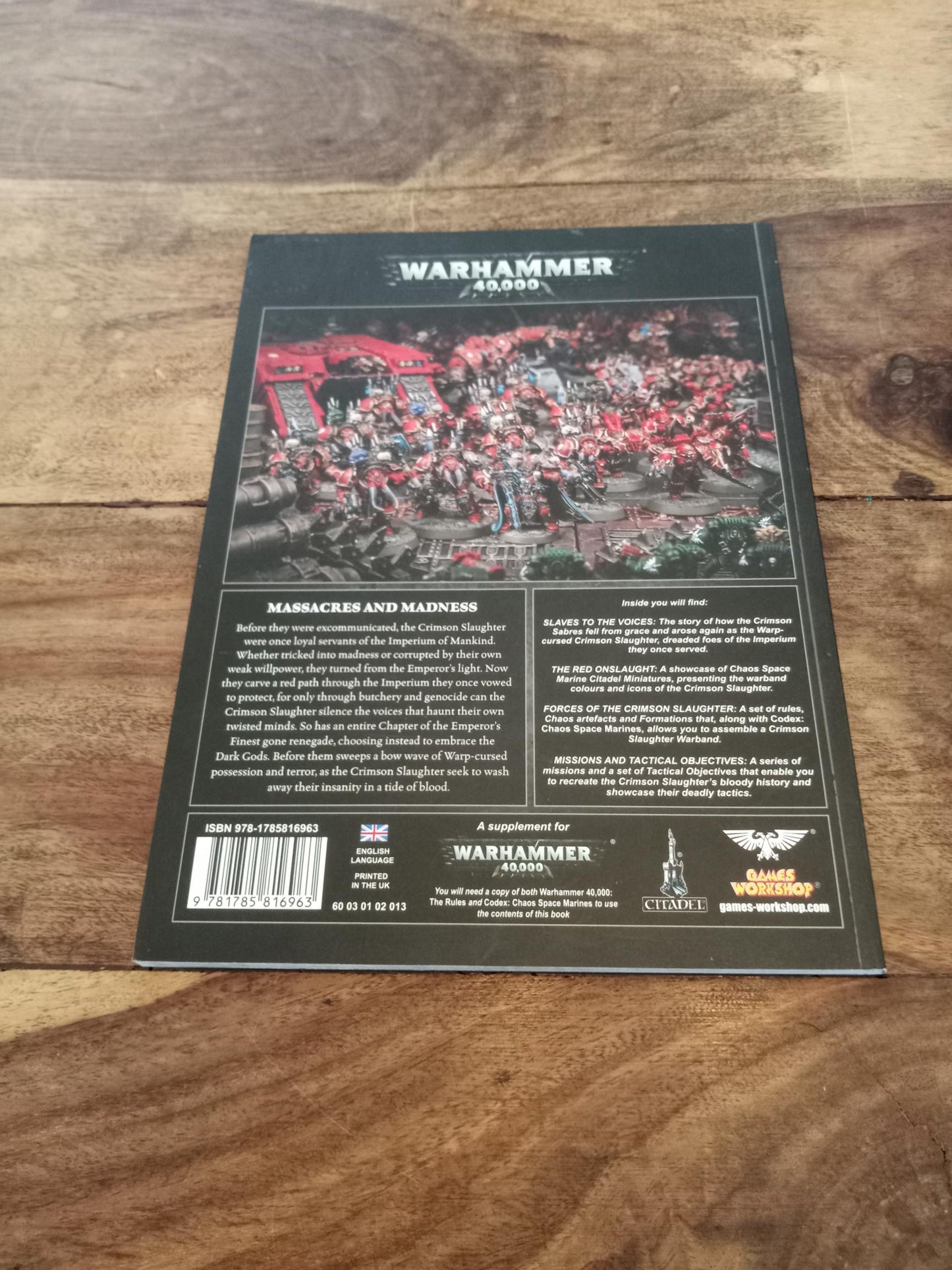 Warhammer 40k Crimson Slaughter Codex Supplement Games Workshop 2014