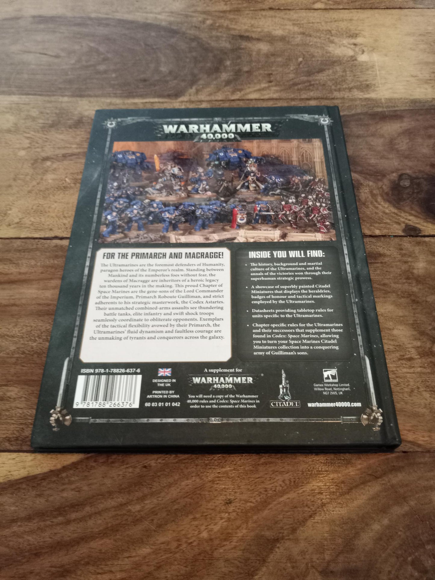 Warhammer 40k Ultramarines Codex Supplement 8th Ed Hardcover Games Workshop 2019