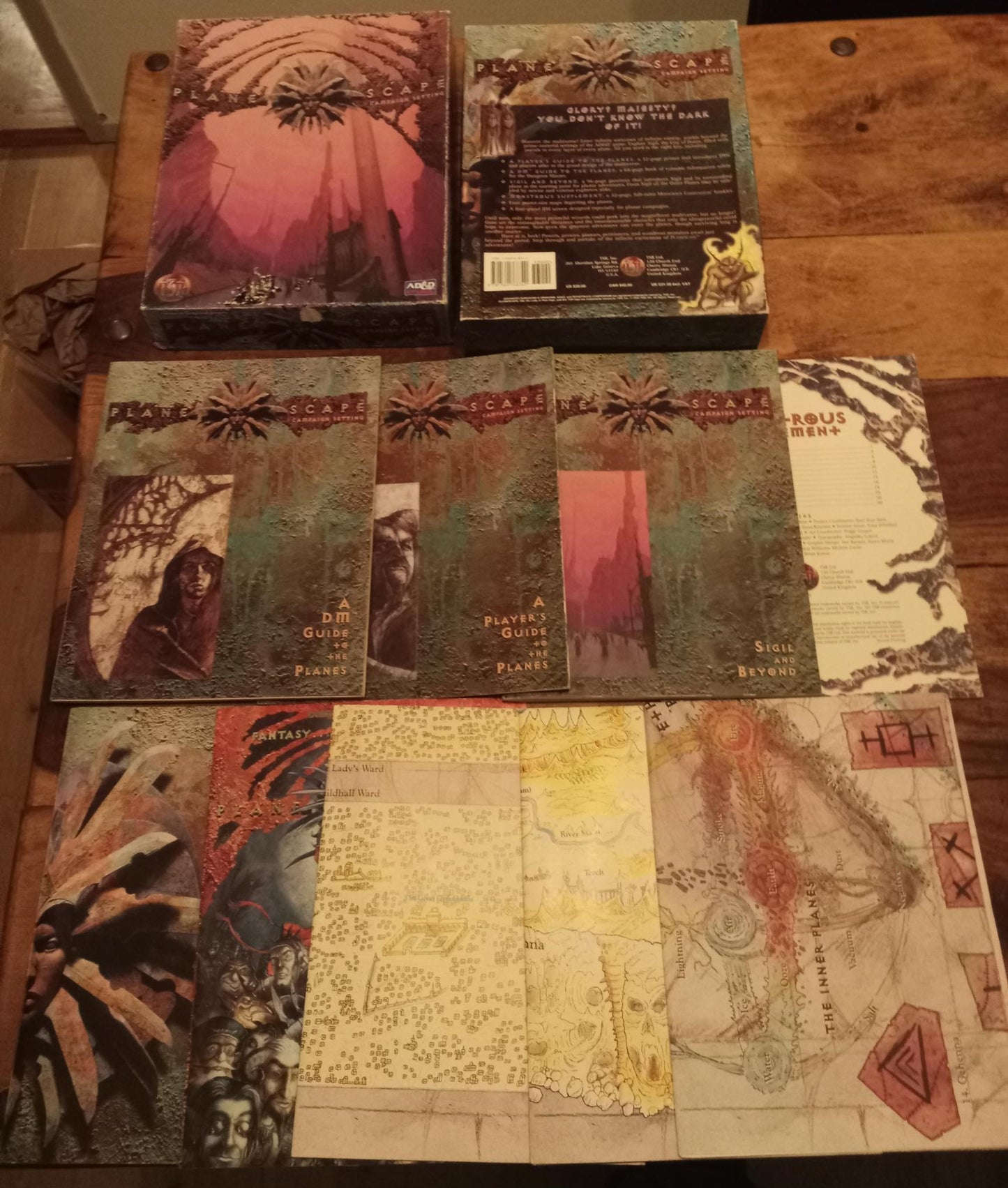 Planescape Campaign Setting Box Set AD&D 2nd Ed Complete TSR #2600 1994