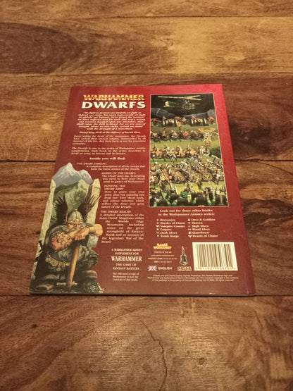 Warhammer Fantasy Dwarfs 6th Ed 2nd Print Army Book Games Workshop