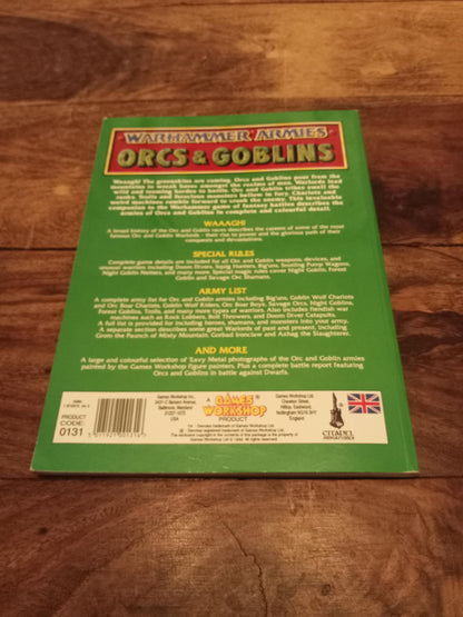 Warhammer Fantasy Armies Orcs and Goblins 4th Ed Games Workshop 1996