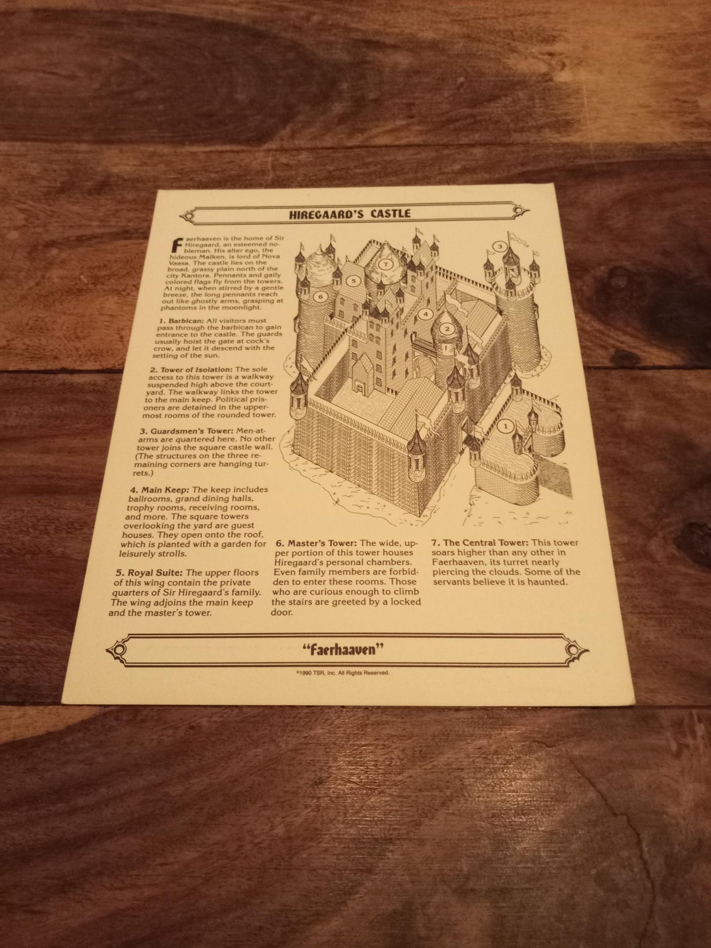 Ravenloft Realm of Terror TSR 1053 Card AD&D 1990