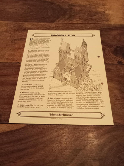 Ravenloft Realm of Terror TSR 1053 Card AD&D 1990