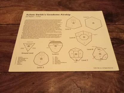 Spelljammer Ship Card AD&D 2nd Ed TSR 1989