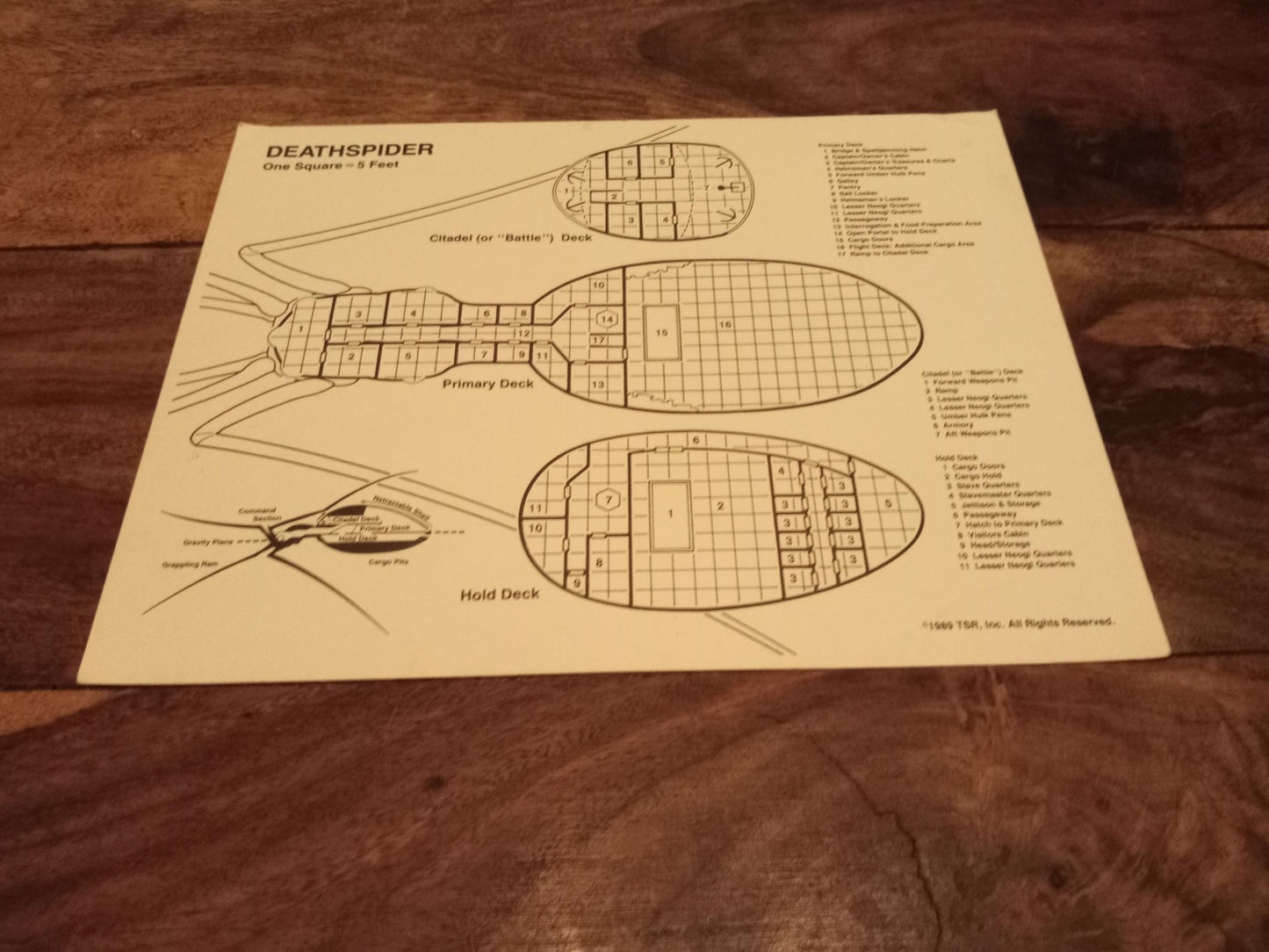 Spelljammer Ship Card AD&D 2nd Ed TSR 1989