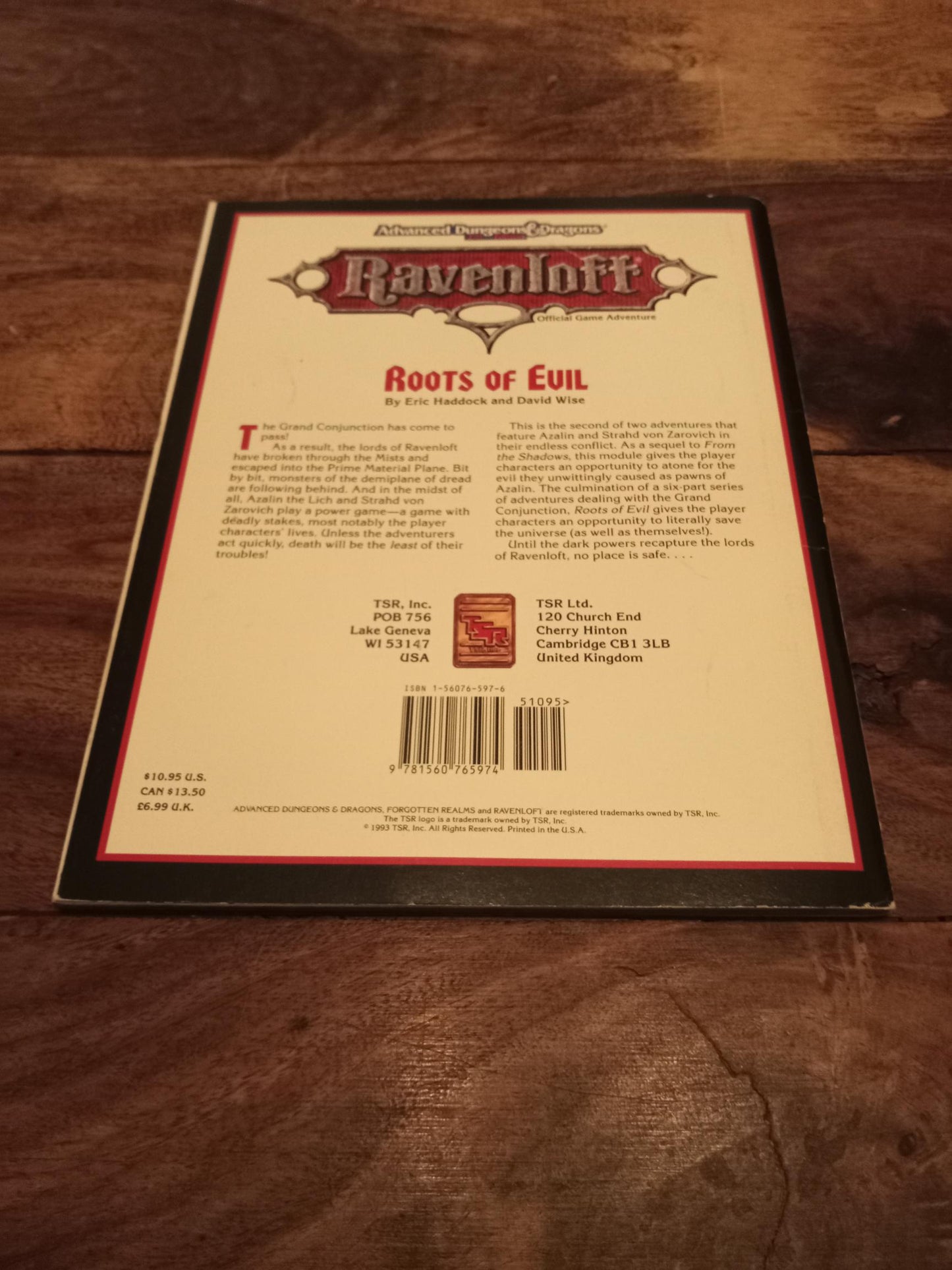 AD&D Ravenloft Roots of Evil - The Grand Conjunction Series #6 TSR 1993