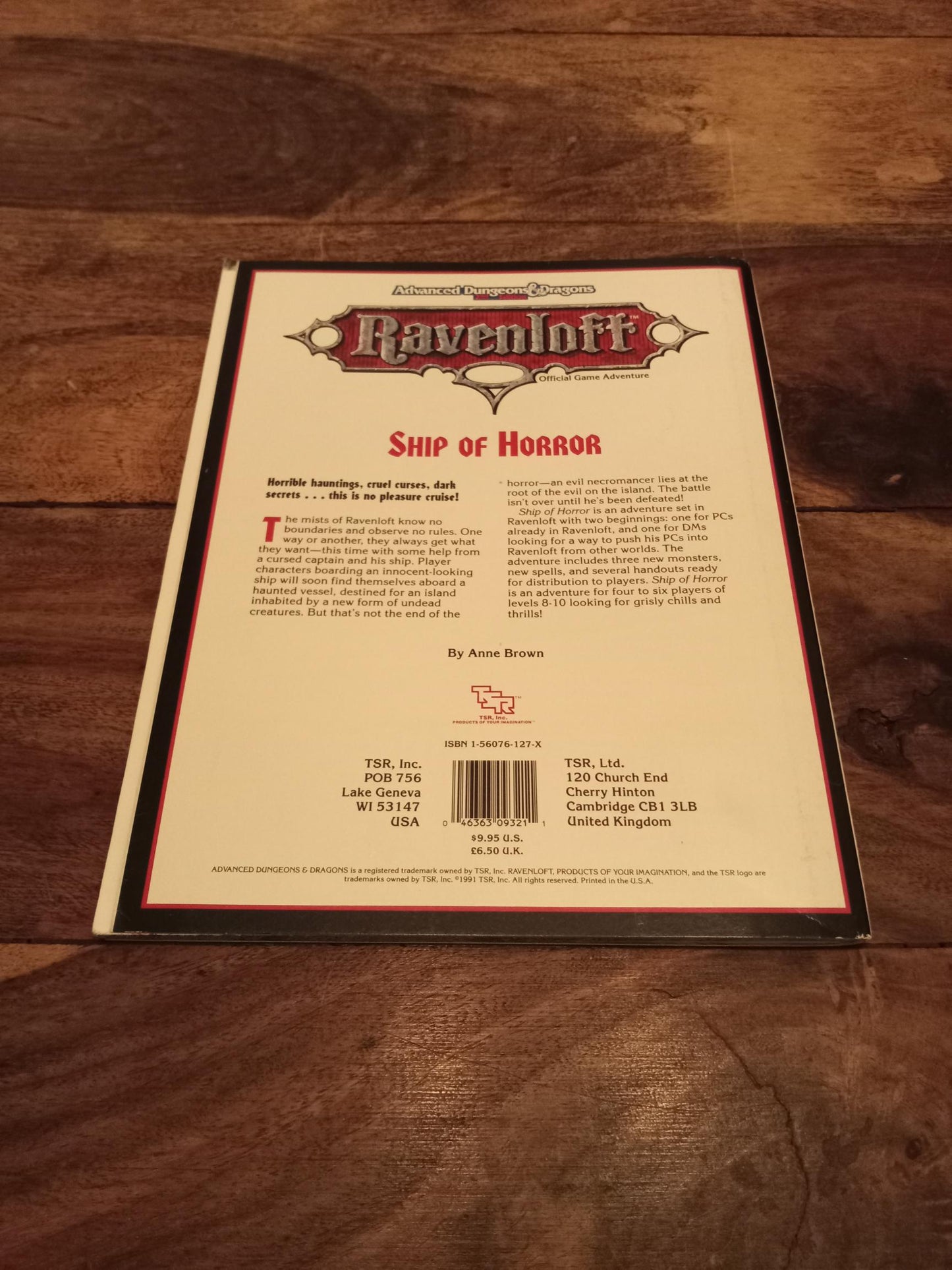 AD&D Ravenloft Ship of Horror - The Grand Conjunction Series #4 TSR 1991