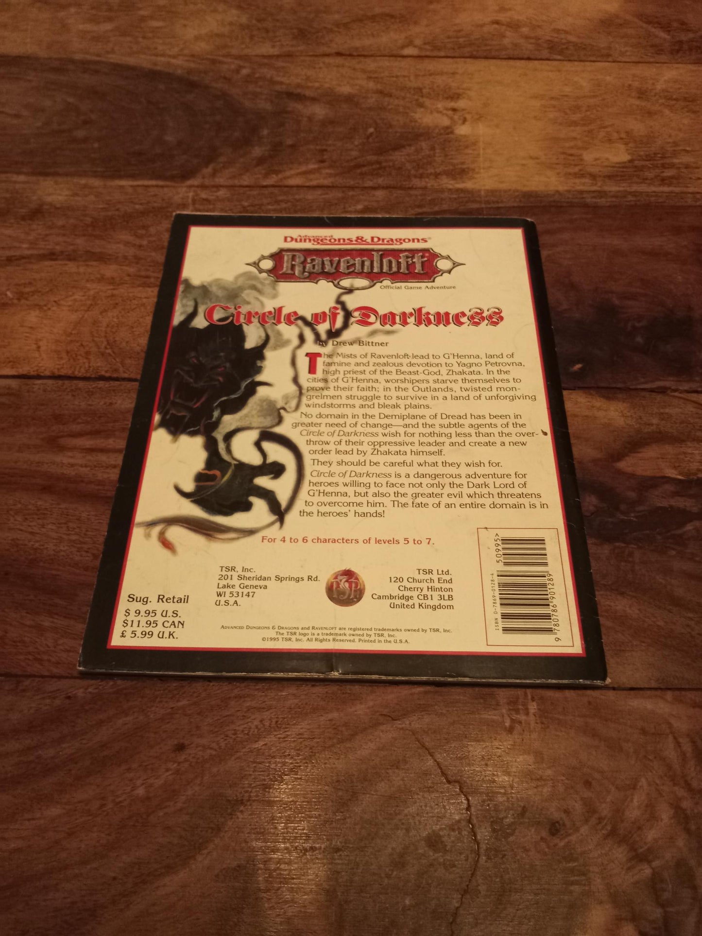 Ravenloft Circle of Darkness AD&D 2nd Edition 1995 TSR 9493