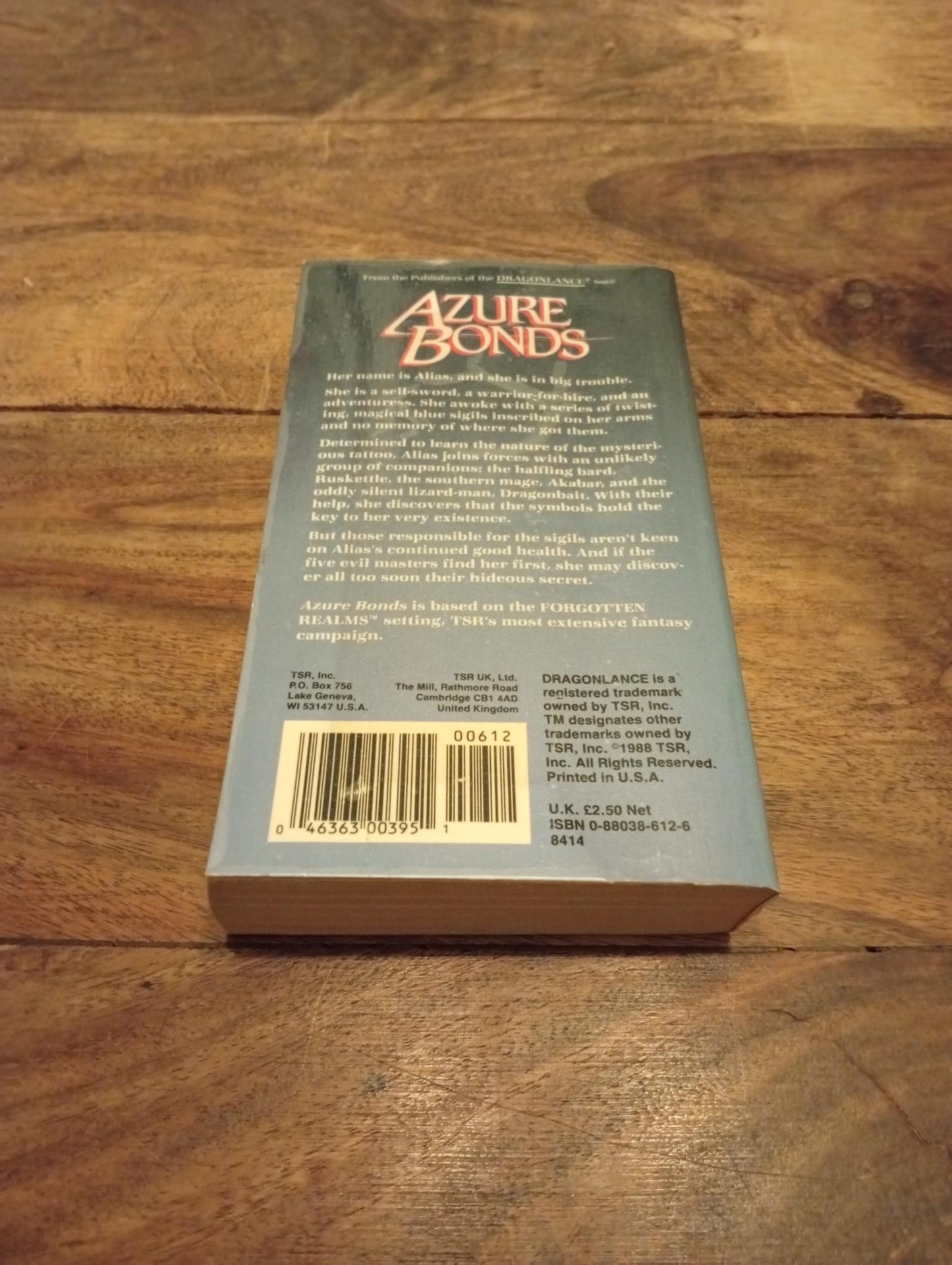 Forgotten Realms Azure Bonds The Finder's Stone Trilogy #1 TSR 1988