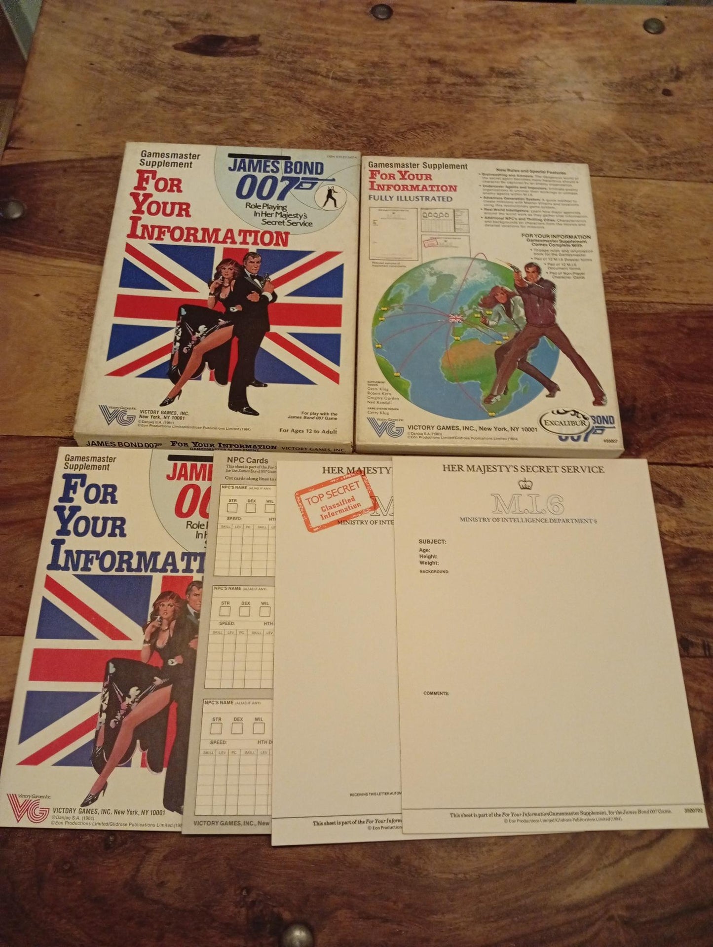 James Bond 007 For Your Information Victory Games 1984