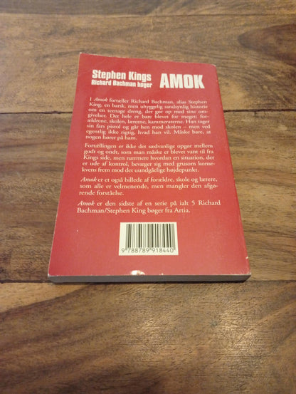 Amok Richard Bachman/stephen king 1977