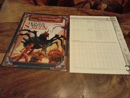 D&D Dungeon Master Screen With Fold Guide Wizards of the Coast 2000