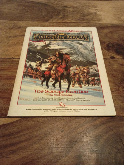 Forgotten Realms The Savage Frontier TSR 9233 AD&D 1988