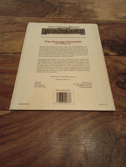 Forgotten Realms The Savage Frontier TSR 9233 AD&D 1988