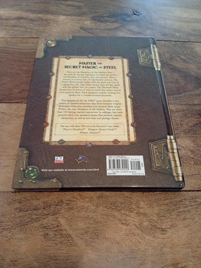 Dungeons & Dragons Tome of Battle The Book of Nine Swords 3.5 Wizards of the Coast 2006