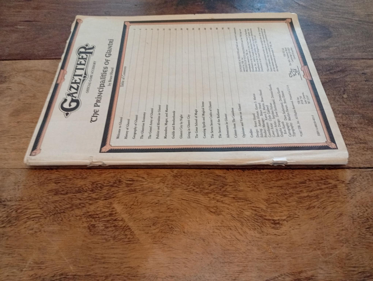 Gazetteer The Principalities of Glantri GAZ3 Booklet TSR 9208 D&D 1987