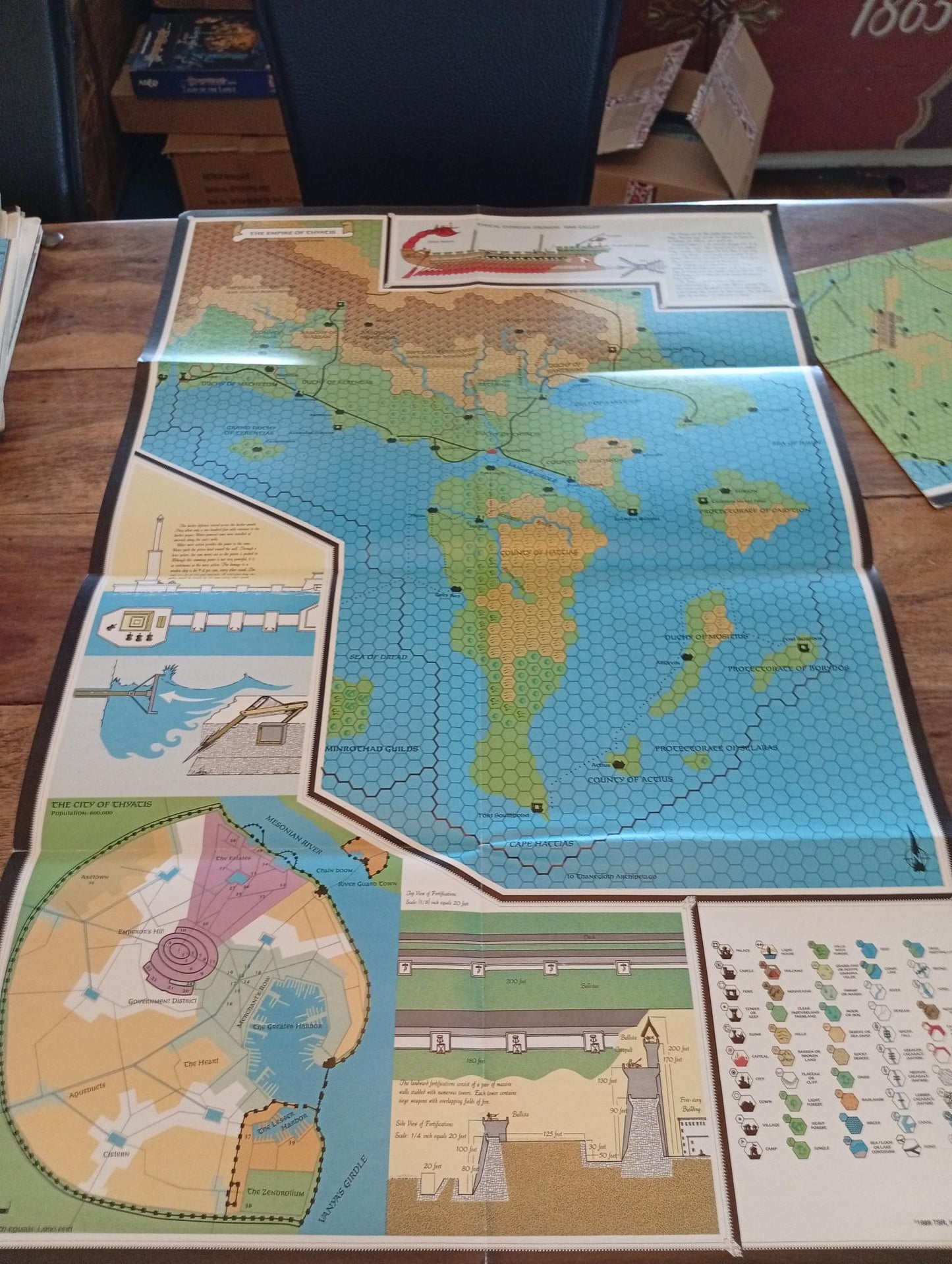 Gazetteer Dawn of the Emperors Map Only D&D TSR 1037 1989