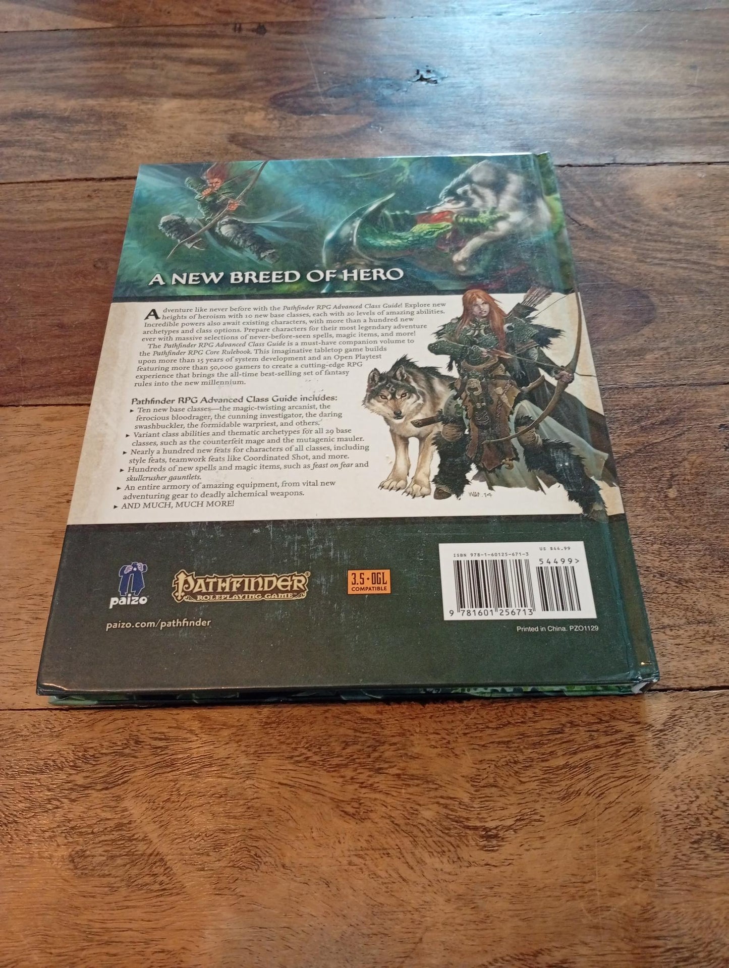 Pathfinder Advanced Class Guide Hardcover PZO1129 Paizo Publishing 2014
