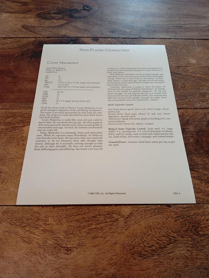 Dragonlance Time of the Dragon TSR 1050 Card AD&D 1993