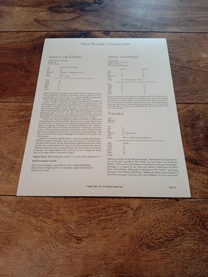 Dragonlance Time of the Dragon TSR 1050 Card AD&D 1993