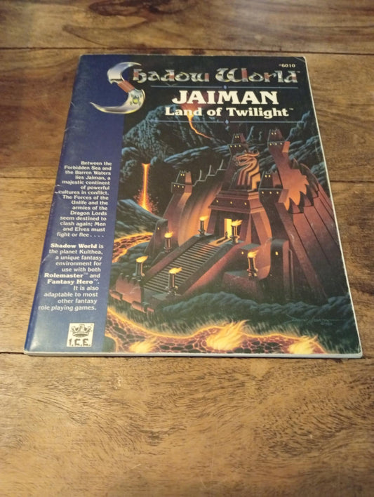 Shadow World Jaiman Land of Twilight With Map I.C.E. 6010 Rolemaster 1989