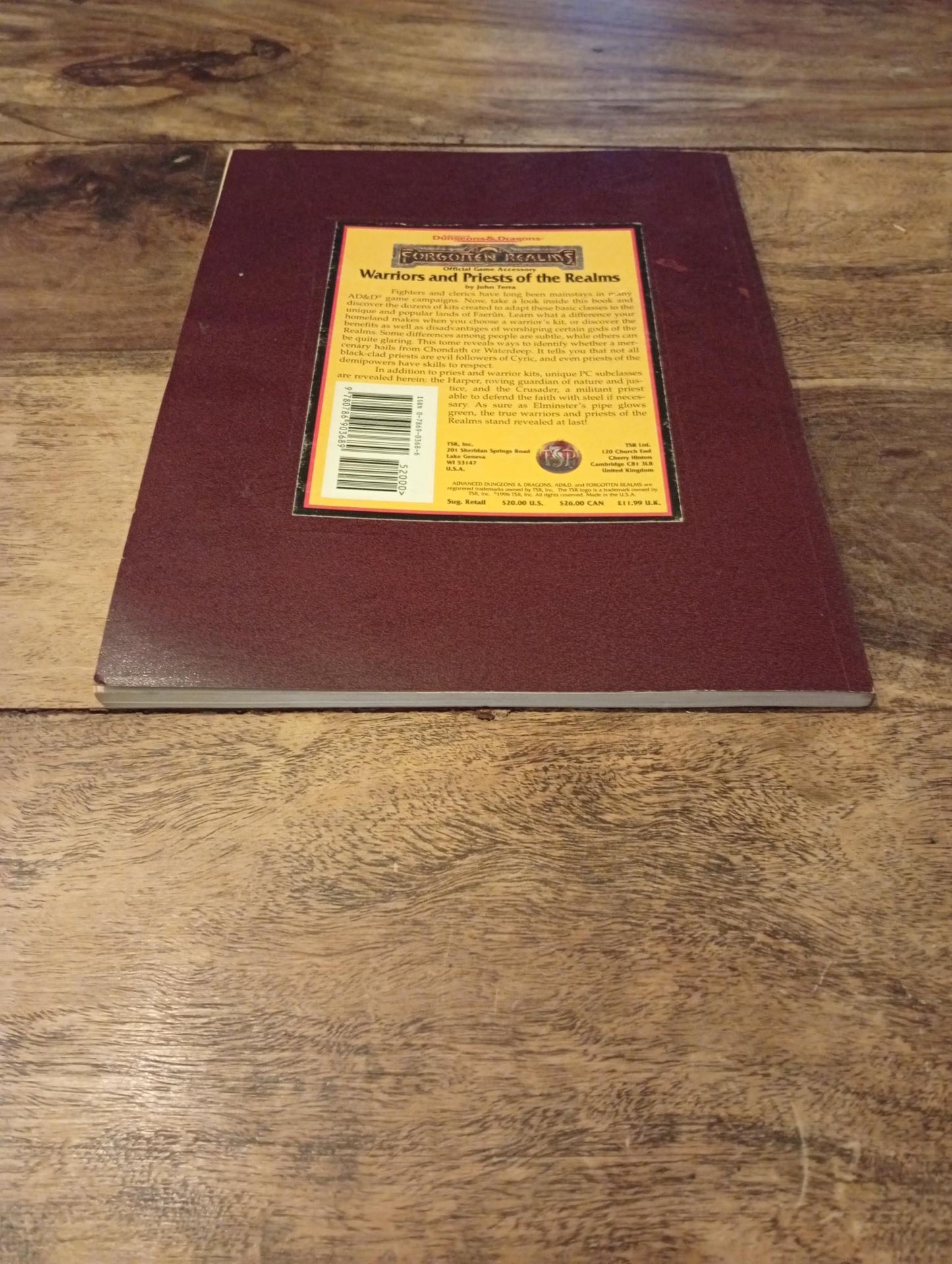 Forgotten Realms Warriors and Priests of the Realms TSR 9509 AD&D 1996